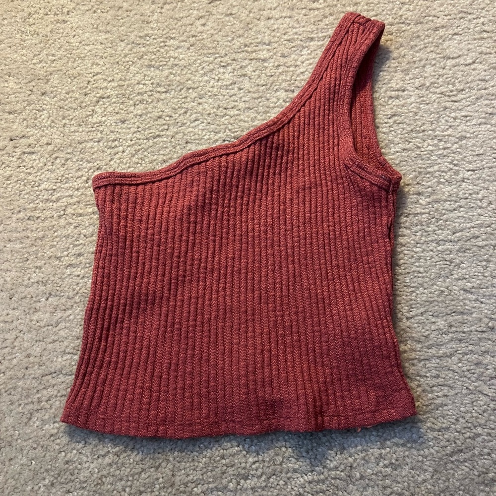 Forever 21 One-Shoulder Ribbed Tank Top